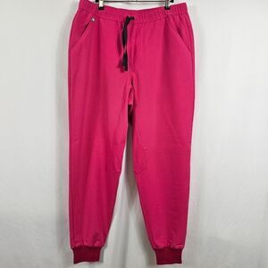 Figs Tansen Jogger Scrub Pants in Fuschia - Size L